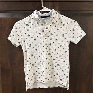 GREYSON Boys' Goat Pup Polo ivory/navy size medium